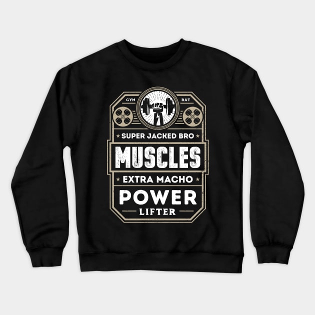 Super Jacked Bro Crewneck Sweatshirt by barrettbiggers